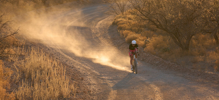 rider on a gravel road
