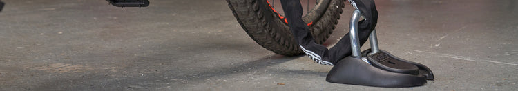 floor anchor and chain locking bike
