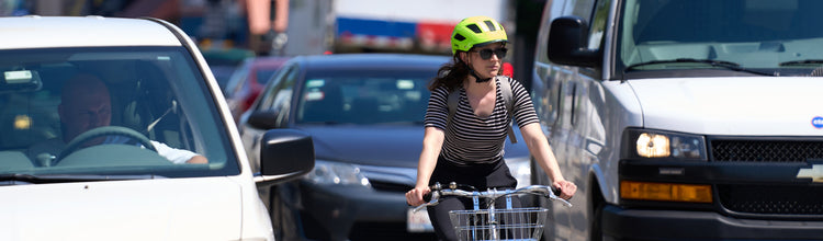 rider on city street