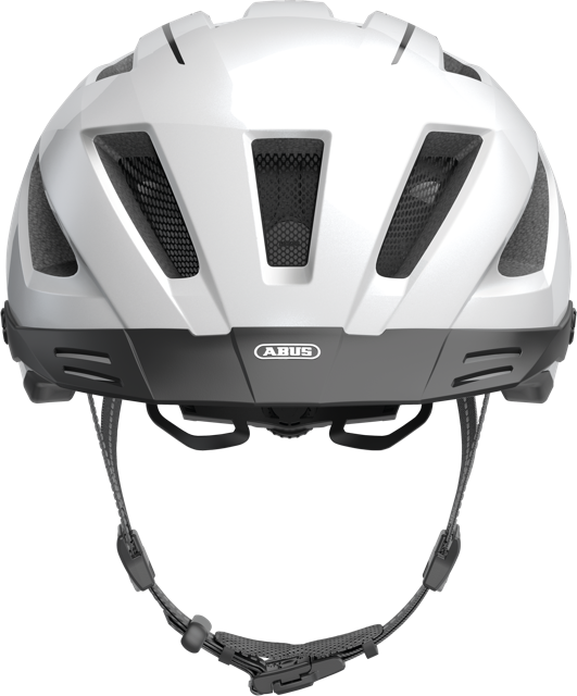 Load image into Gallery viewer, front view of Pearl white ABUS Pedelec 2.0 helmet #color_Pearl White
