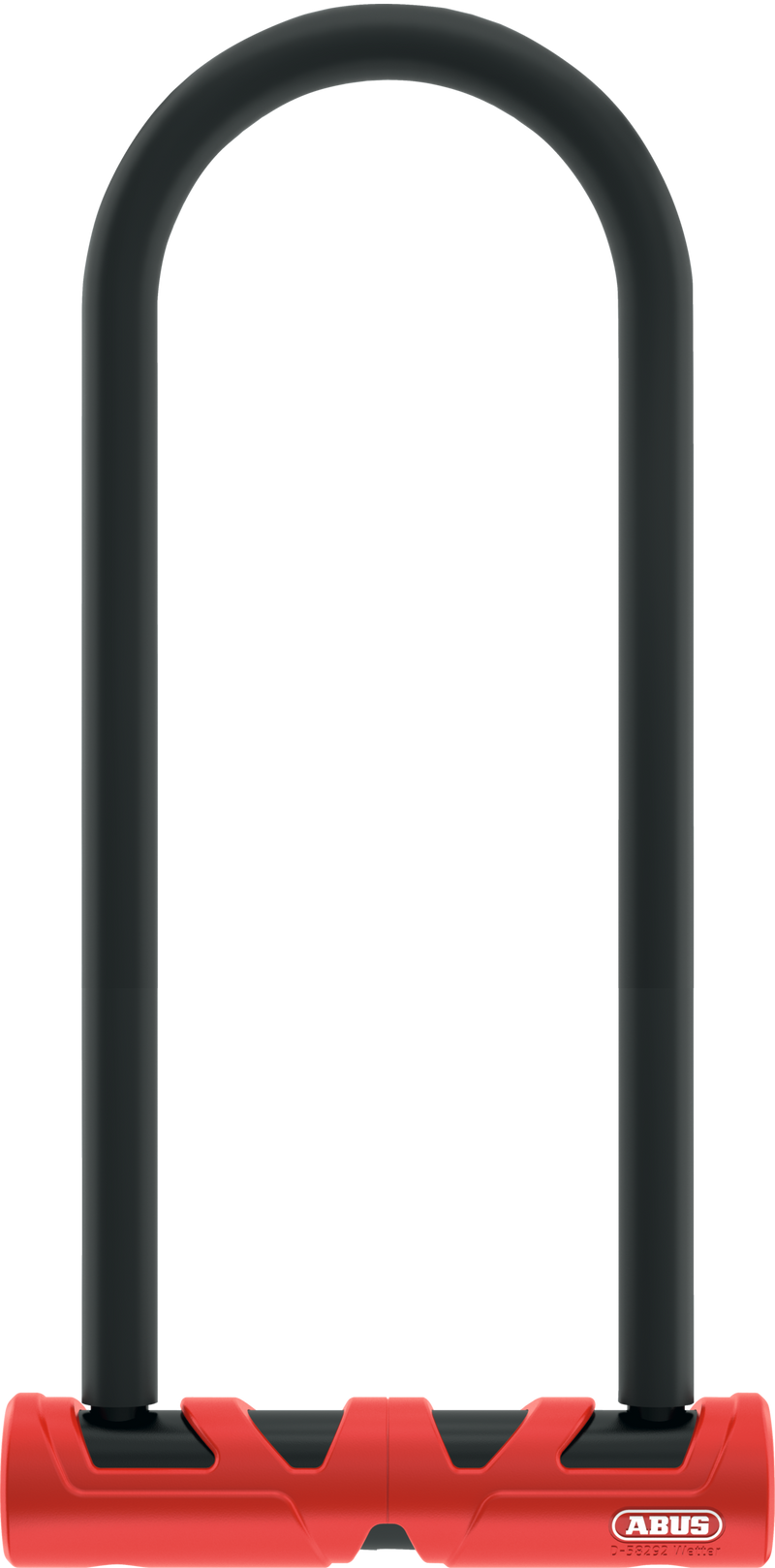 Load image into Gallery viewer, Black U-shaped lock with red base on a white background #size_300mm
