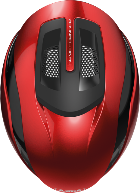 Load image into Gallery viewer, top view of performance red  GameChanger 2.0 MIPS helmet.  #color_Performance Red

