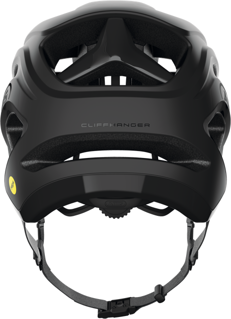 rear view of velvet black ABUS CliffHanger MIPS Helmet
