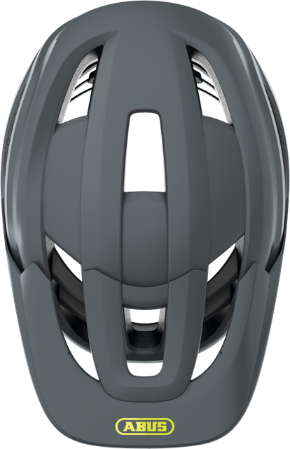 top view of concrete grey ABUS CliffHanger MIPS Helmet