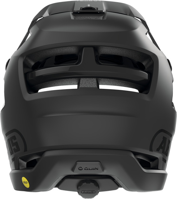 Load image into Gallery viewer, rear view of velvet black ABUS AirDrop MIPS helmet #color_velvet black
