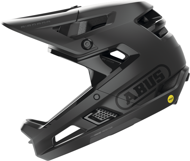 Load image into Gallery viewer, side view of velvet black ABUS AirDrop MIPS helmet #color_velvet black
