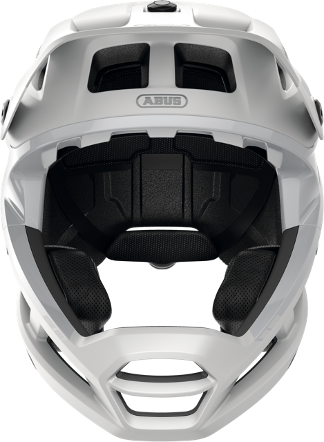 Load image into Gallery viewer, front view of polar white ABUS AirDrop MIPS helmet #color_polar white
