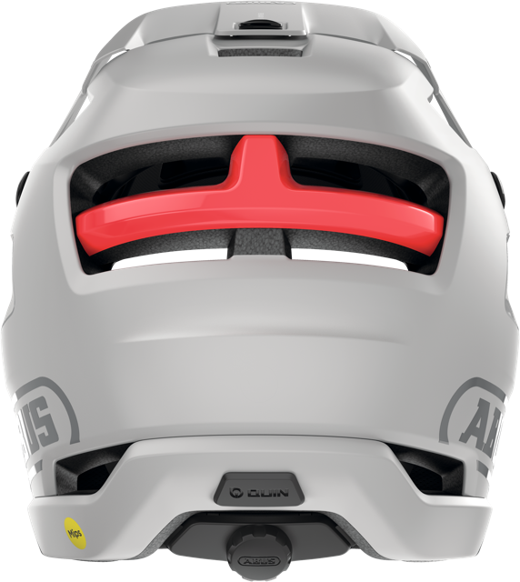 Load image into Gallery viewer, rear view of polar white ABUS AirDrop MIPS helmet #color_polar white
