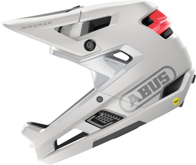 Load image into Gallery viewer, side view of polar white ABUS AirDrop MIPS helmet #color_polar white
