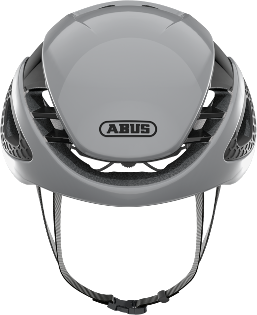 front view of race grey ABUS GameChanger helmet 