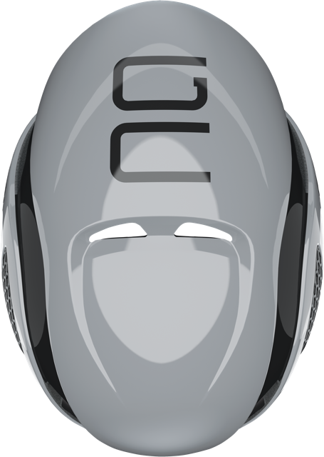 top view of race grey ABUS GameChanger helmet