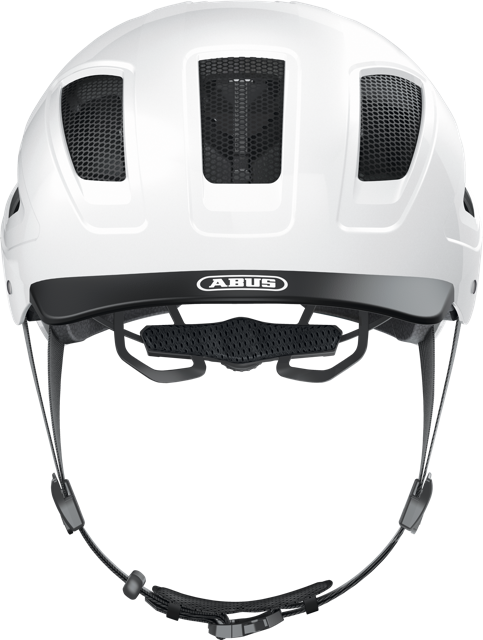 front view of polar white Hyban 2.0 helmet