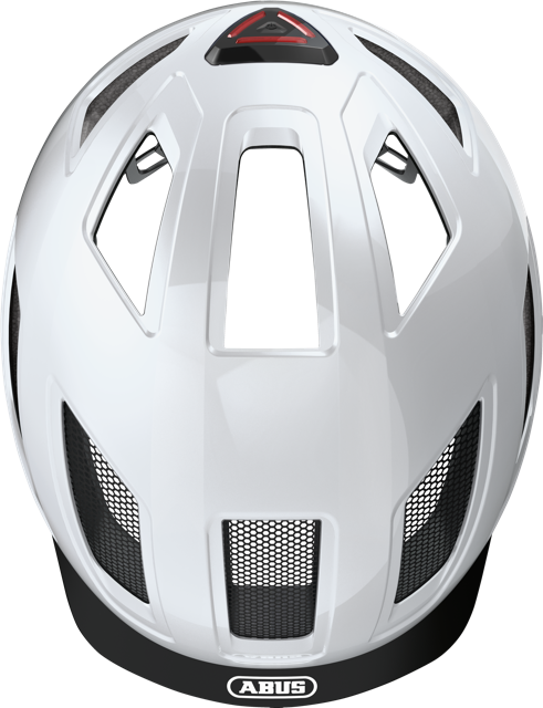top view of polar white Hyban 2.0 helmet