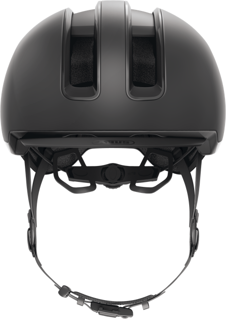 Load image into Gallery viewer, front view of velvet black HUD-Y helmet #color_velvet black
