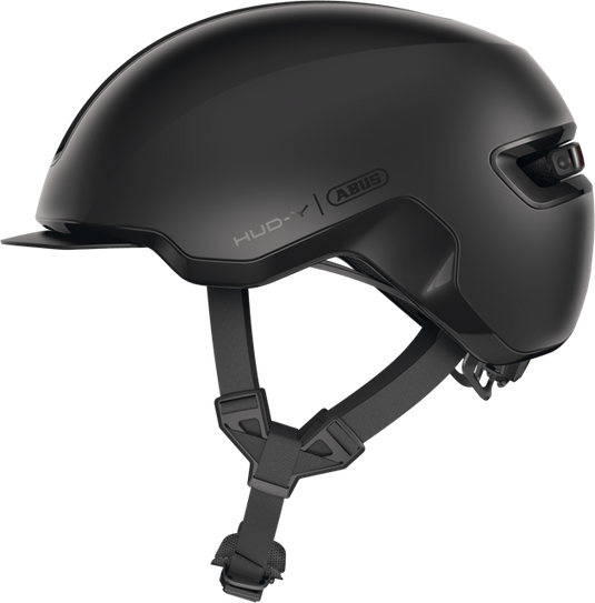 side view of velvet black HUD-Y helmet