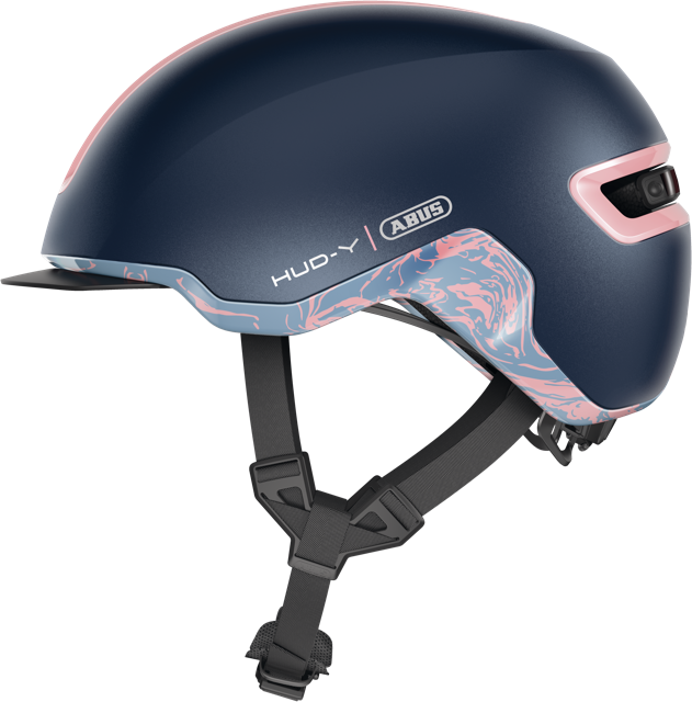 Load image into Gallery viewer, side view of midnight blue ABUS HUD-Y helmet #color_midnight blue
