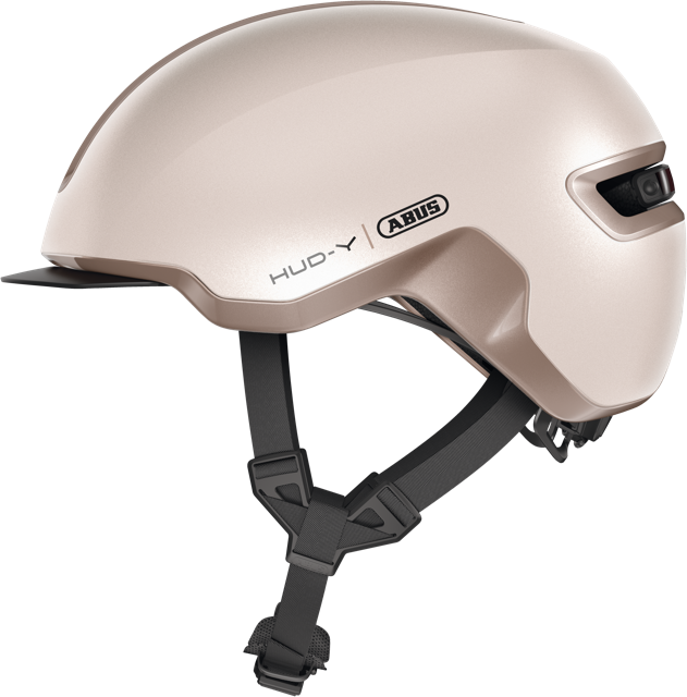Load image into Gallery viewer, side view of champagne gold HUD-Y helmet #color_champagne gold
