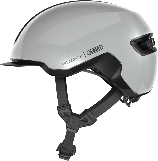 Load image into Gallery viewer, side view of race grey ABUS HUD-Y helmet #color_race grey
