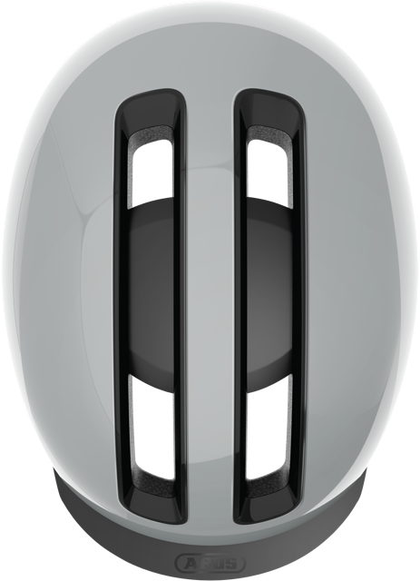 Load image into Gallery viewer, top view of race grey ABUS HUD-Y Helmet #color_race grey
