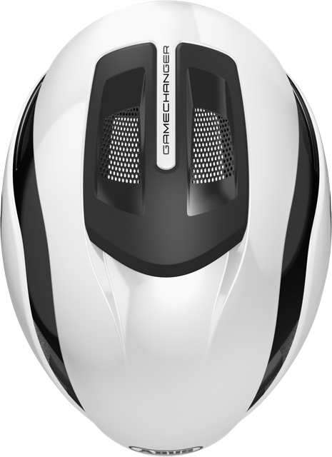 Load image into Gallery viewer, top view of the shiny white GameChanger 2.0 MIPS helmet.  #color_Shiny White
