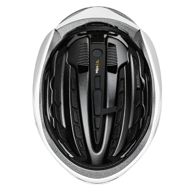 Load image into Gallery viewer, underside view of the shiny white GameChanger 2.0 MIPS helmet.  #color_Shiny White
