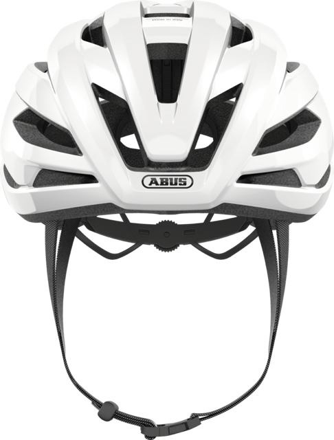 Load image into Gallery viewer, front view of shiny white ABUS StormChaser helmet #color_shiny white
