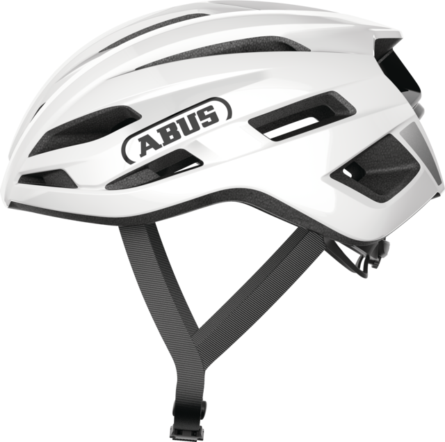 Load image into Gallery viewer, side view of shiny white ABUS StormChaser helmet #color_shiny white
