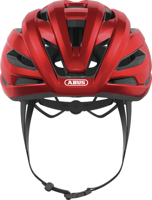 Load image into Gallery viewer, front view of performance red  ABUS StormChaser helmet #color_performance red
