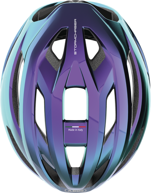 Load image into Gallery viewer, top view of flip flop purple ABUS StormChaser helmet #color_flip flop purple
