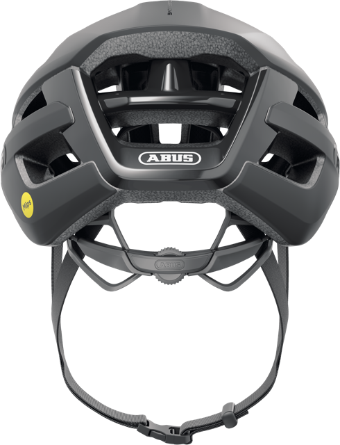 Load image into Gallery viewer, rear view of velvet black ABUS PowerDome MIPS helmet #color_velvet black
