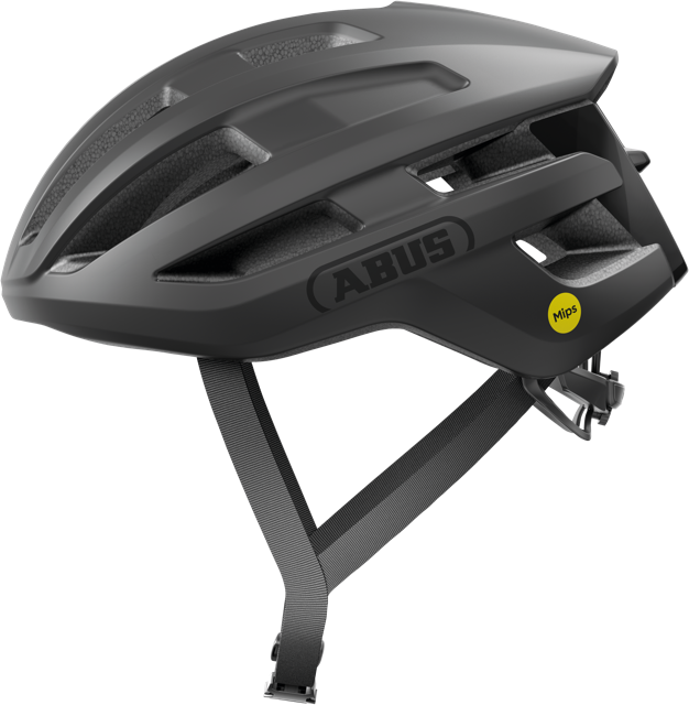 Load image into Gallery viewer, side view of velvet black ABUS PowerDome MIPS helmet #color_velvet black
