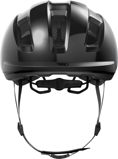 Load image into Gallery viewer, front view of shiny black ABUS PURL-Y helmet #color_shiny black
