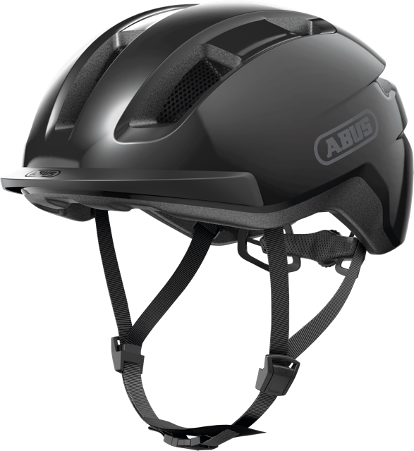 Load image into Gallery viewer, quarter view of shiny black ABUS PURL-Y helmet #color_shiny black
