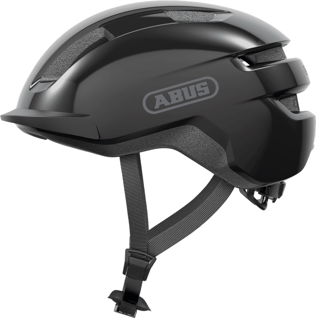 Load image into Gallery viewer, side view of shiny black ABUS PURL-Y helmet #color_shiny black 
