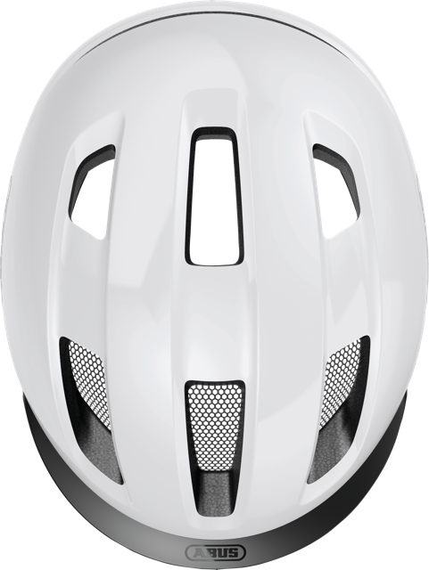 Load image into Gallery viewer, top view of shiny white ABUS  PURL-Y helmet #color_shiny white
