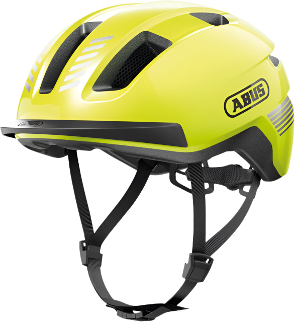 Load image into Gallery viewer, Front quarter view of signal yellow ABUS PURL-Y helmet #color_signal yellow

