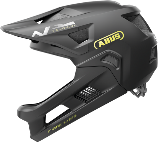 side view of velvet black ABUS YouDrop FF helmet