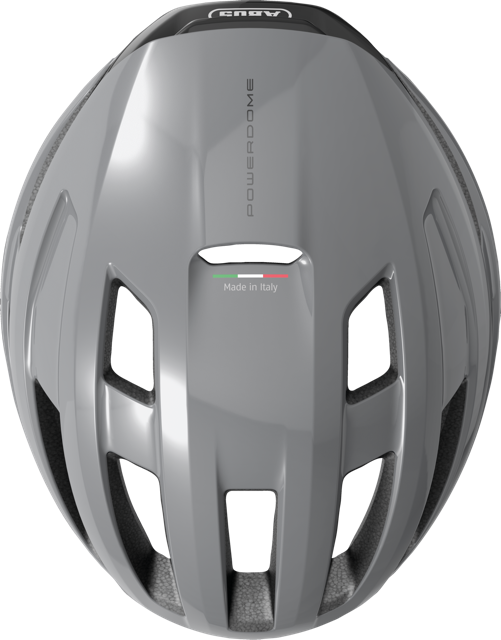 Load image into Gallery viewer, Top view of race grey ABUS PowerDome MIPS helmet #color_race grey
