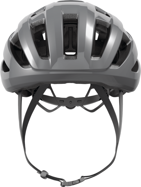 Load image into Gallery viewer, front view of race grey ABUS PowerDome MIPS helmet #color_race grey
