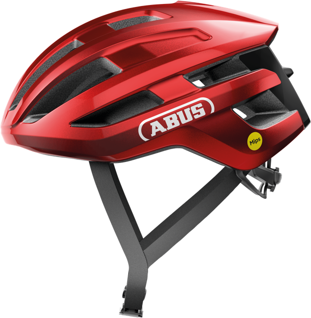 Load image into Gallery viewer, side  view of Performance Red ABUS PowerDome MIPS #color_performance red
