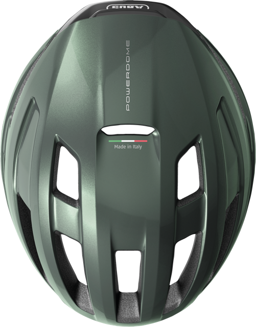 Load image into Gallery viewer, Top view of Moss Green ABUS PowerDome MIPS #color_moss green
