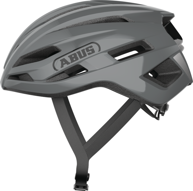 Load image into Gallery viewer, side view of race grey ABUS StormChaser helmet#color_race grey
