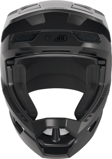 Load image into Gallery viewer, front view of shiny black ABUS HiDrop helmet #color_shiny black
