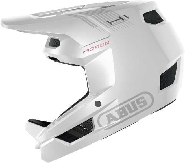 Load image into Gallery viewer, side view of shiny white ABUS HiDrop helmet #color_shiny white
