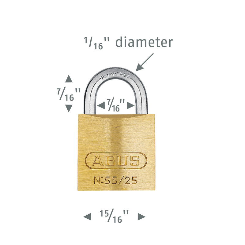 Load image into Gallery viewer, 55/25 Brass Padlock
