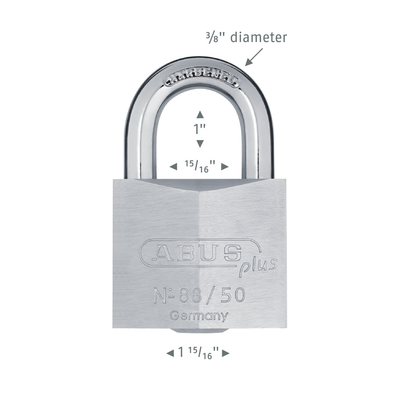 Load image into Gallery viewer, 88/50 Chrome Plated - Brass Padlock
