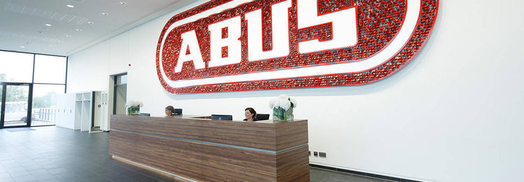 ABUS sign made of red padlocks