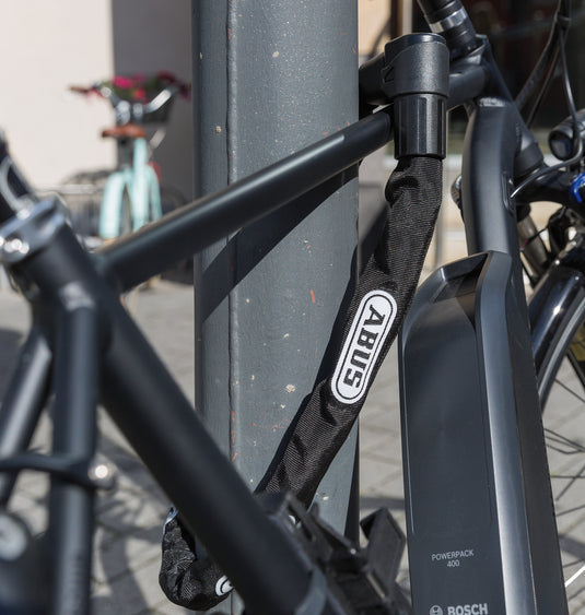 image of bike locked with 1010 chain